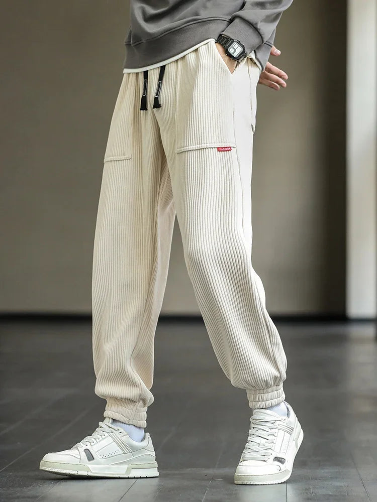 Cozy Winter Corduroy Joggers for Men