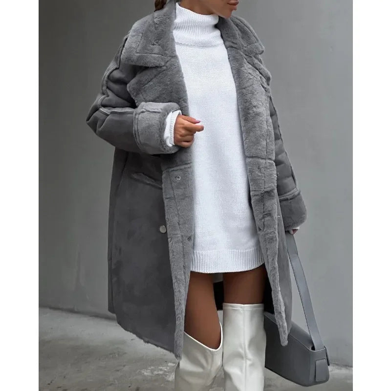 Luxe Fur Overcoat for Timeless Elegance