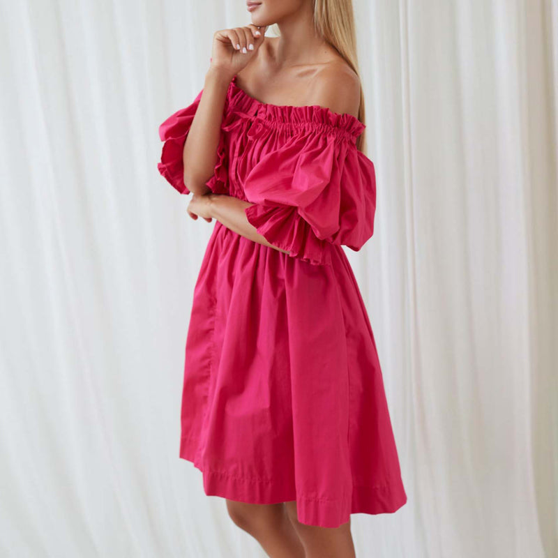 Chic Off-Shoulder Mini Dress for Effortless Elegance