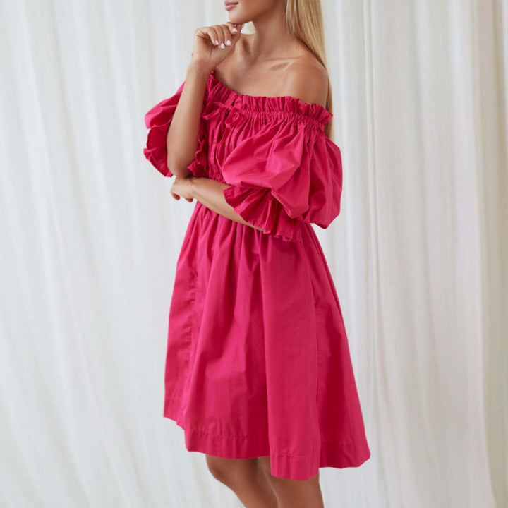 Chic Off-Shoulder Mini Dress for Effortless Elegance