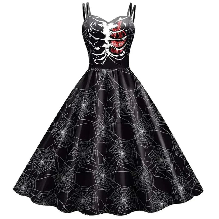 Chic Gothic Floral Dress