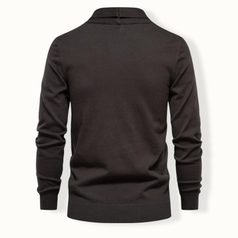 Chic Knit Sweater with Stylish Collar