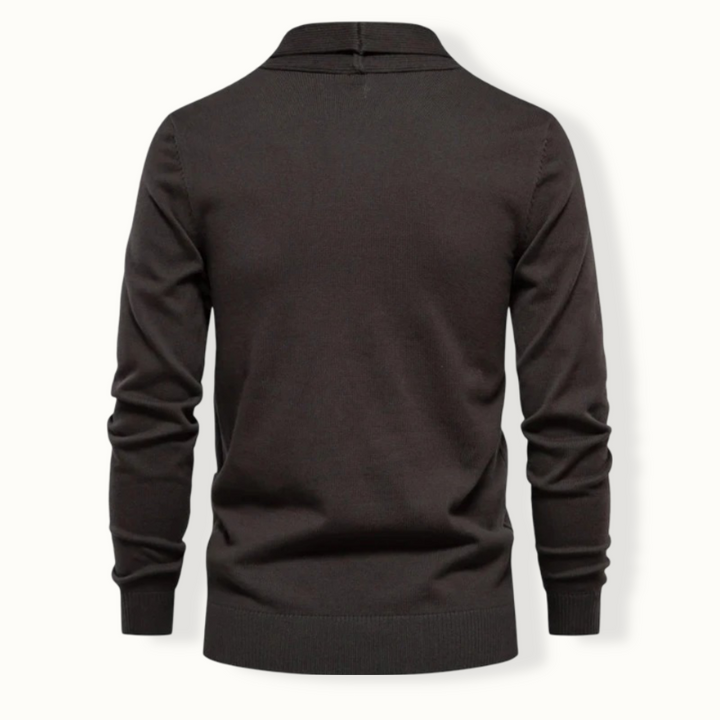 Chic Knit Sweater with Stylish Collar