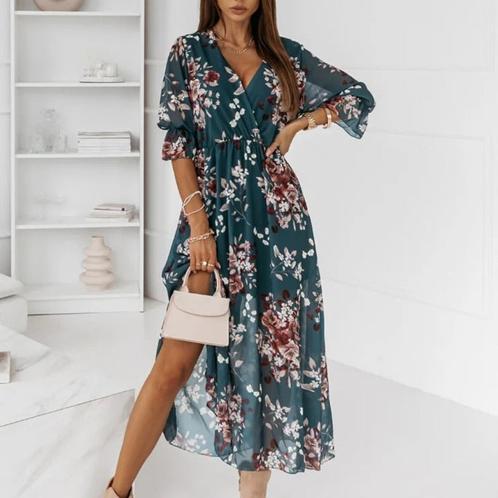 Chic Midi Dress with Alluring Side Slit