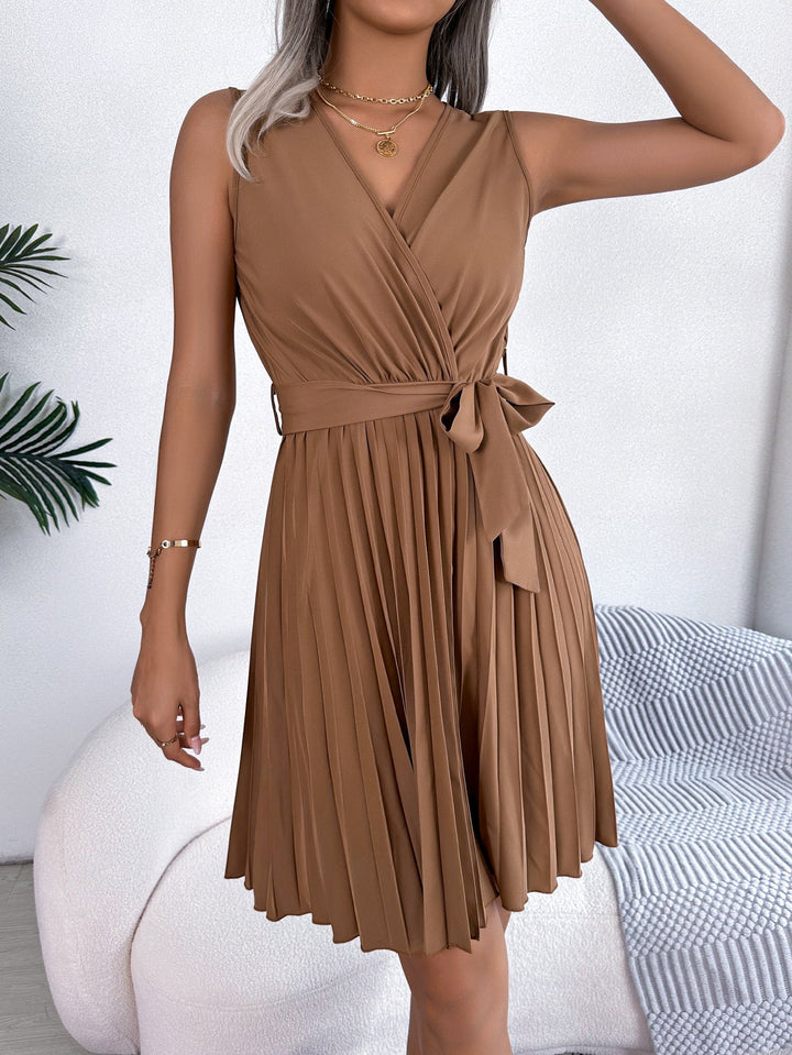 Chic Pleated Mini Dress