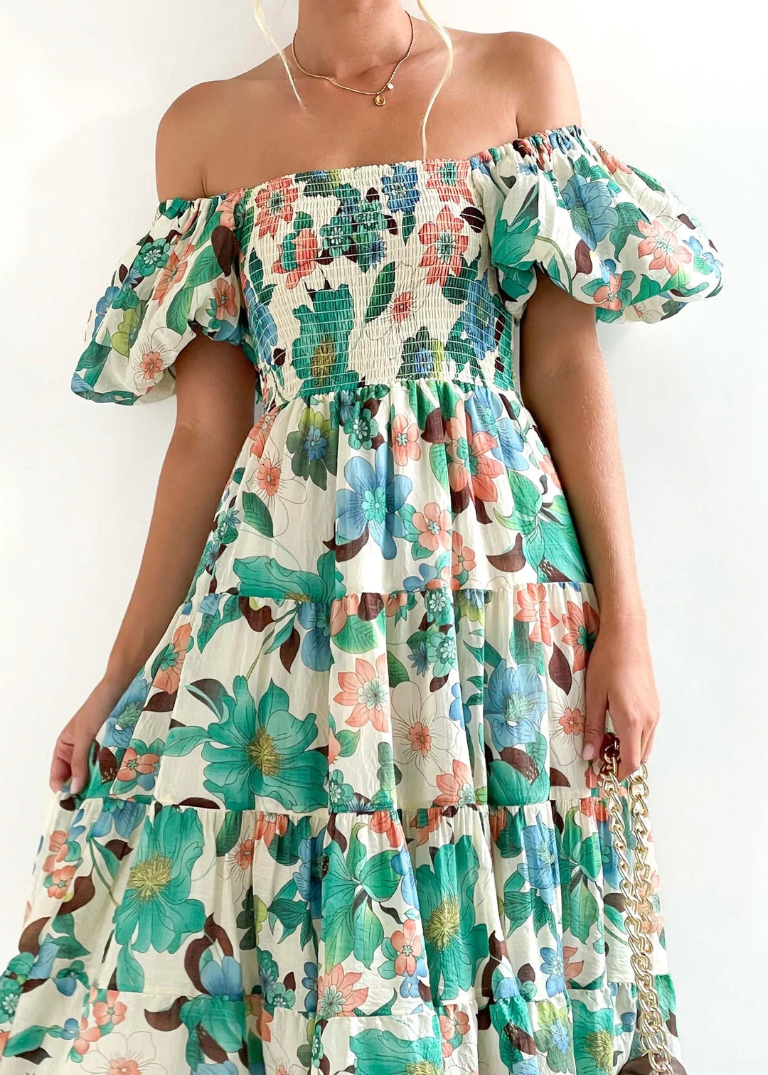 Captivating Floral Print Midi Dress for Effortless Elegance