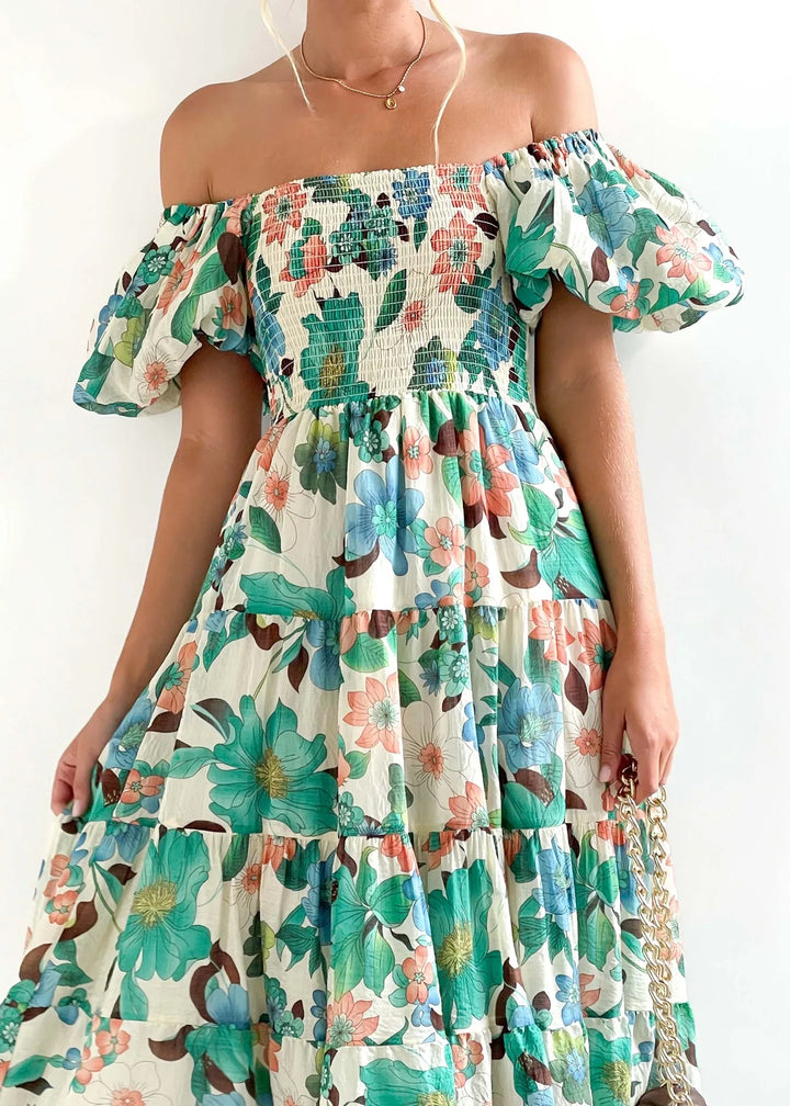 Captivating Floral Print Midi Dress for Effortless Elegance