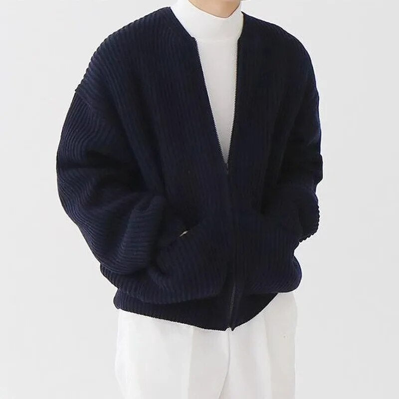 Stylish Men's Zippered Cardigan for Ultimate Comfort