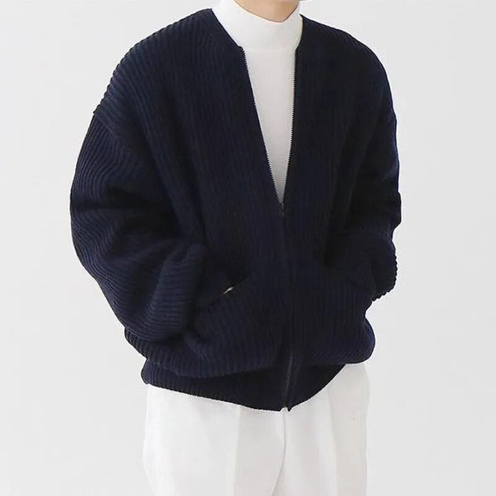 Stylish Men's Zippered Cardigan for Ultimate Comfort