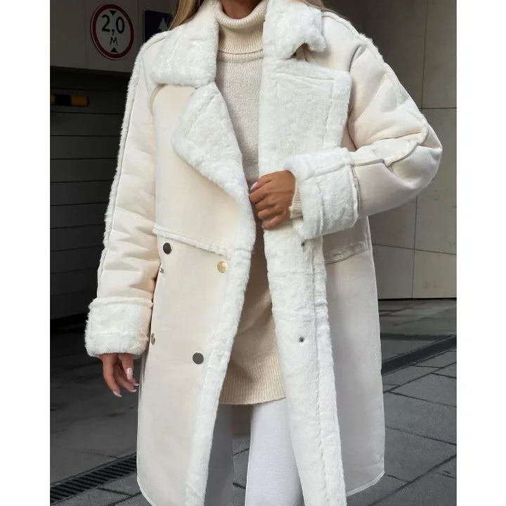 Luxe Fur Overcoat for Timeless Elegance