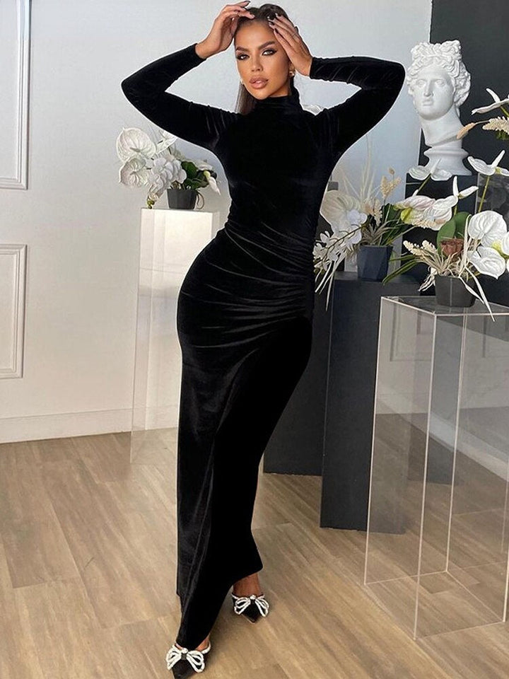 Exquisite Velvet Maxi Dress for Unforgettable Evening Elegance