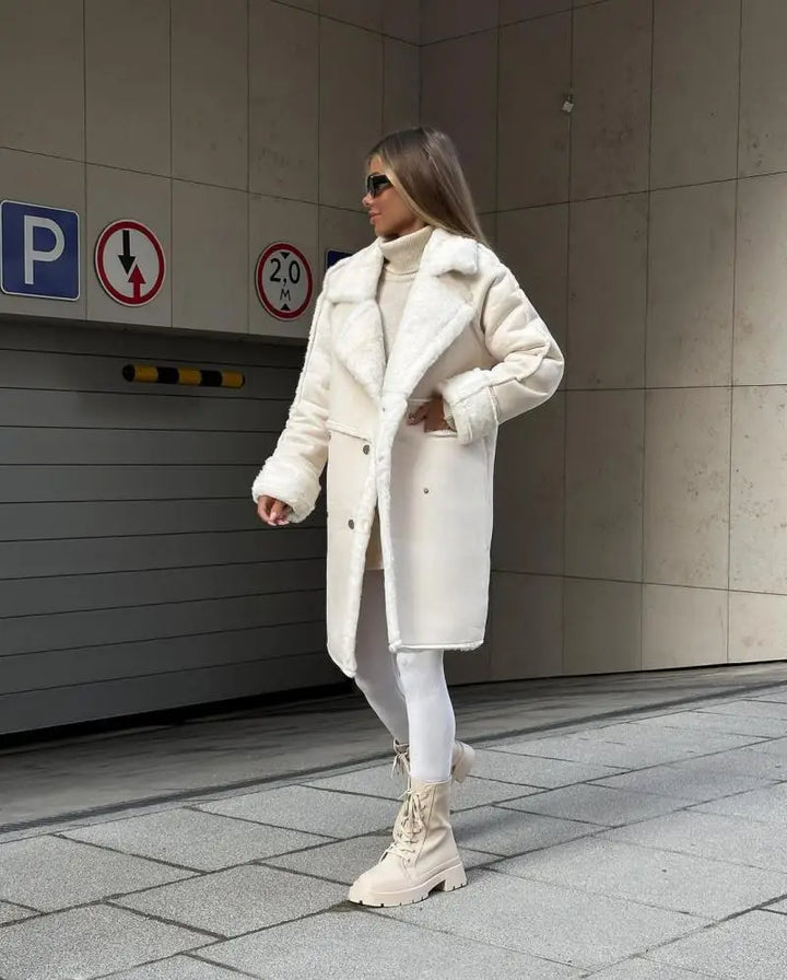 Luxe Fur Overcoat for Timeless Elegance