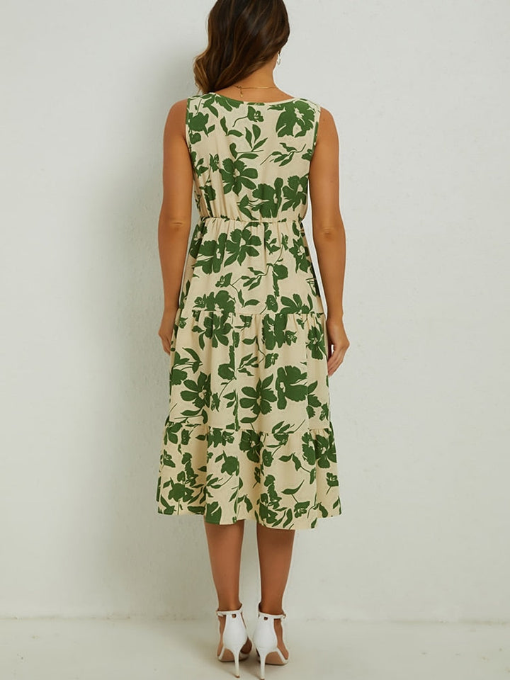 Chic Floral Midi Dress for Effortless Elegance