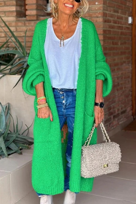 Cozy Long Knitted Cardigan for Effortless Style