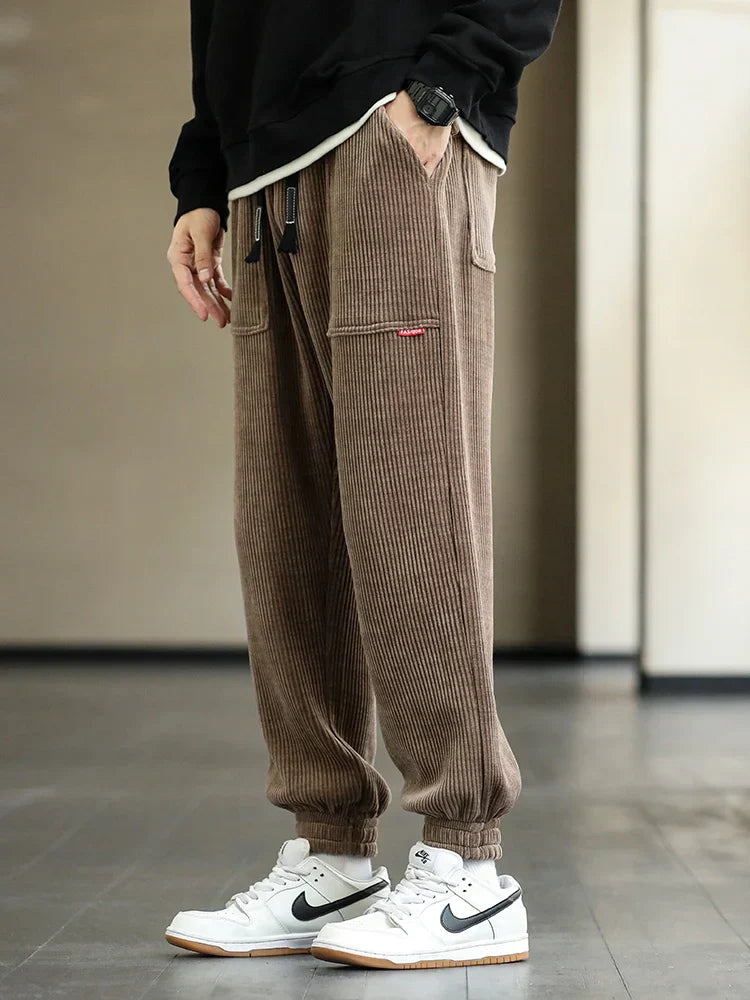 Cozy Winter Corduroy Joggers for Men