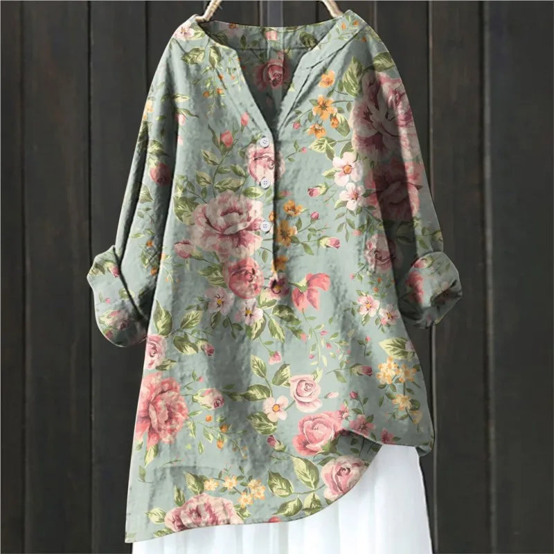 Chic Floral Elegance Blouse