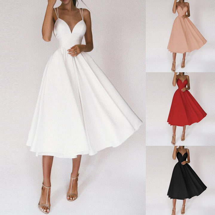 Elegant V-Neck Formal Dress