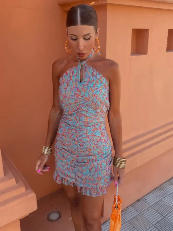 Chic Sleeveless Printed Dress for Effortless Style