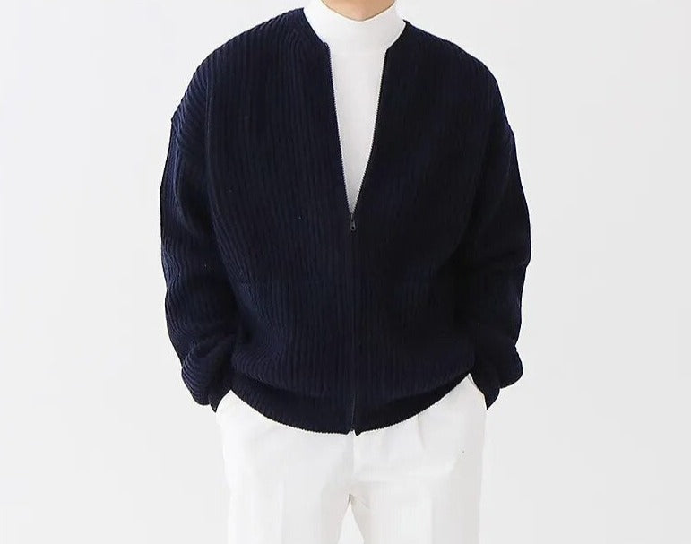 Stylish Men's Zippered Cardigan for Ultimate Comfort