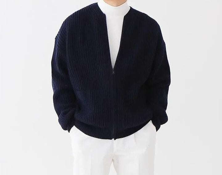 Stylish Men's Zippered Cardigan for Ultimate Comfort