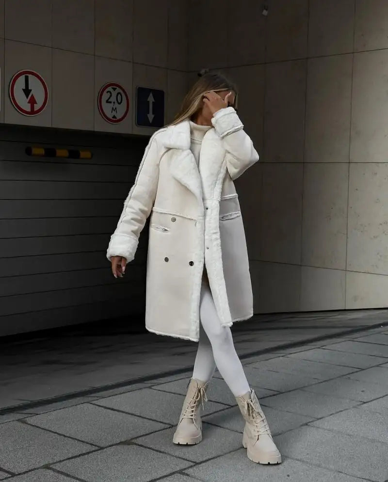 Luxe Fur Overcoat for Timeless Elegance