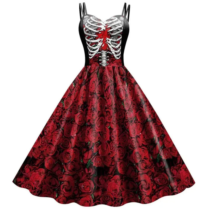 Chic Gothic Floral Dress