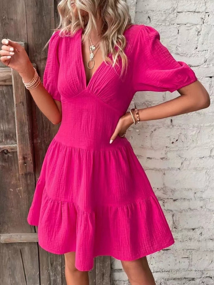 Charming Mini Dress with Delightful Ruffles