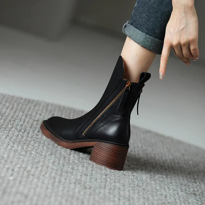 Luxurious Leather Ankle Boots