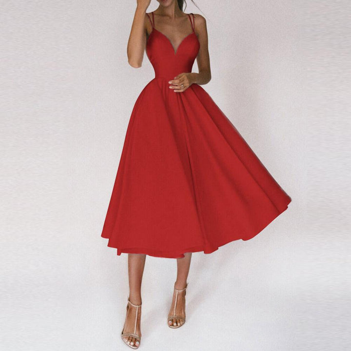 Elegant V-Neck Formal Dress