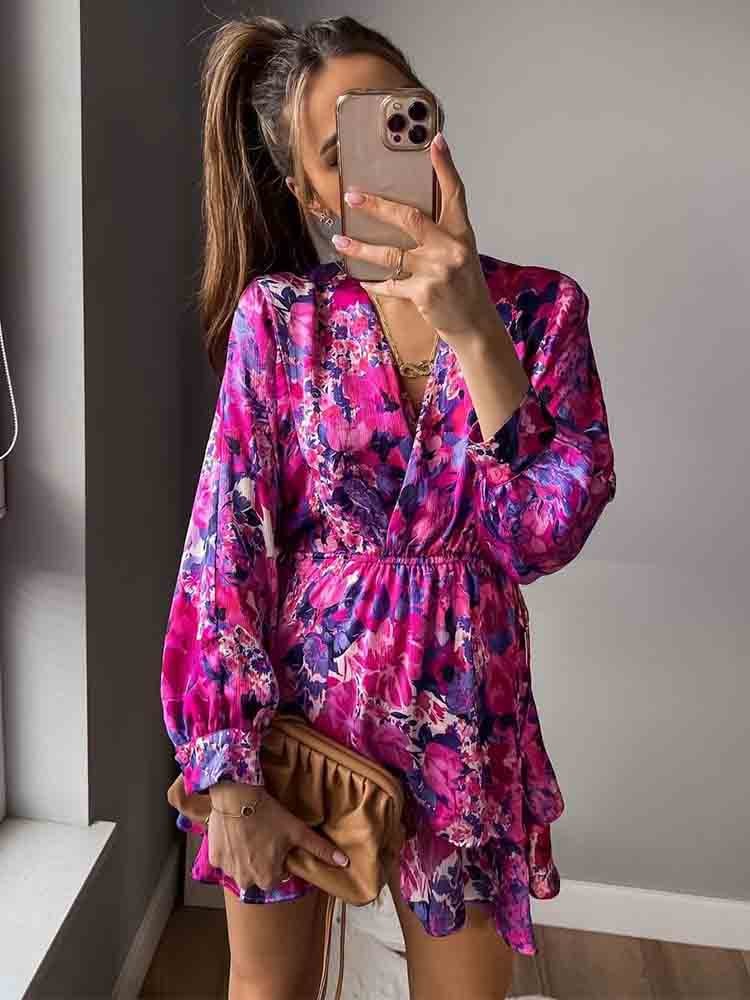 Adorable Mini Dress Featuring Graceful Ruffles