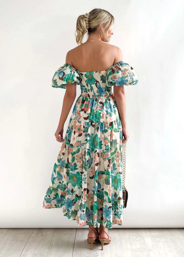 Captivating Floral Print Midi Dress for Effortless Elegance
