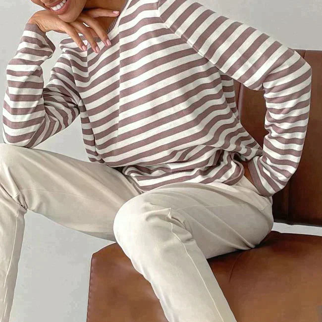 Chic Striped Knit Sweater for Cozy Style