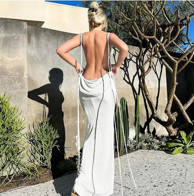 Alluring Backless Summer Dress for Effortless Elegance