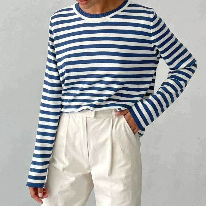Chic Striped Knit Sweater for Cozy Style