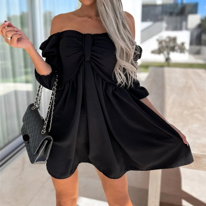 Chic Off-Shoulder Mini Dress for a Fashion-Forward Look