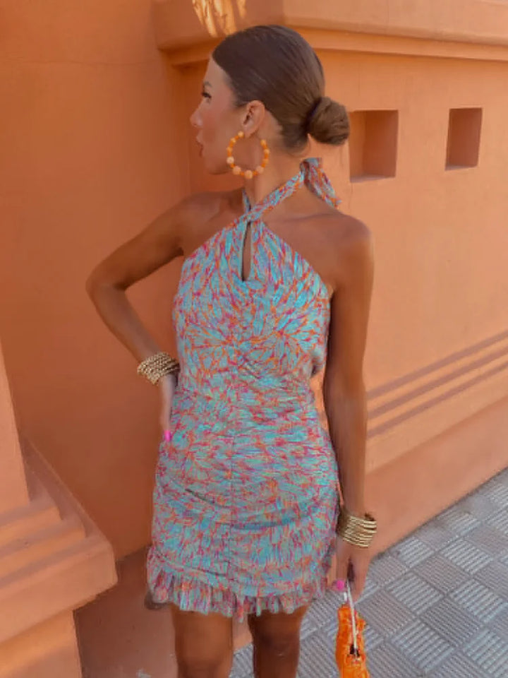 Chic Sleeveless Printed Dress for Effortless Style