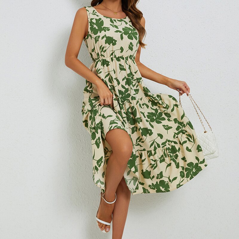 Chic Floral Midi Dress for Effortless Elegance