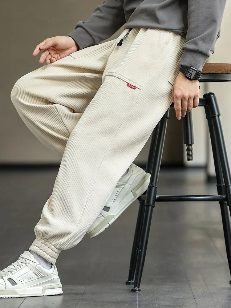 Cozy Winter Corduroy Joggers for Men