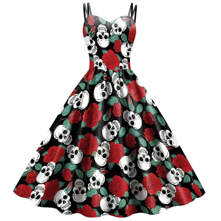 Chic Gothic Floral Dress