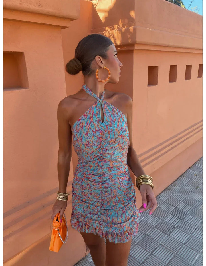 Chic Sleeveless Printed Dress for Effortless Style