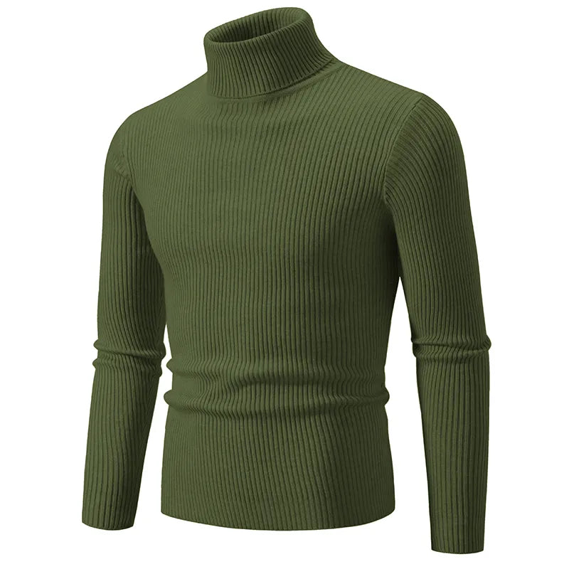 Chic Ribbed Turtleneck Sweater