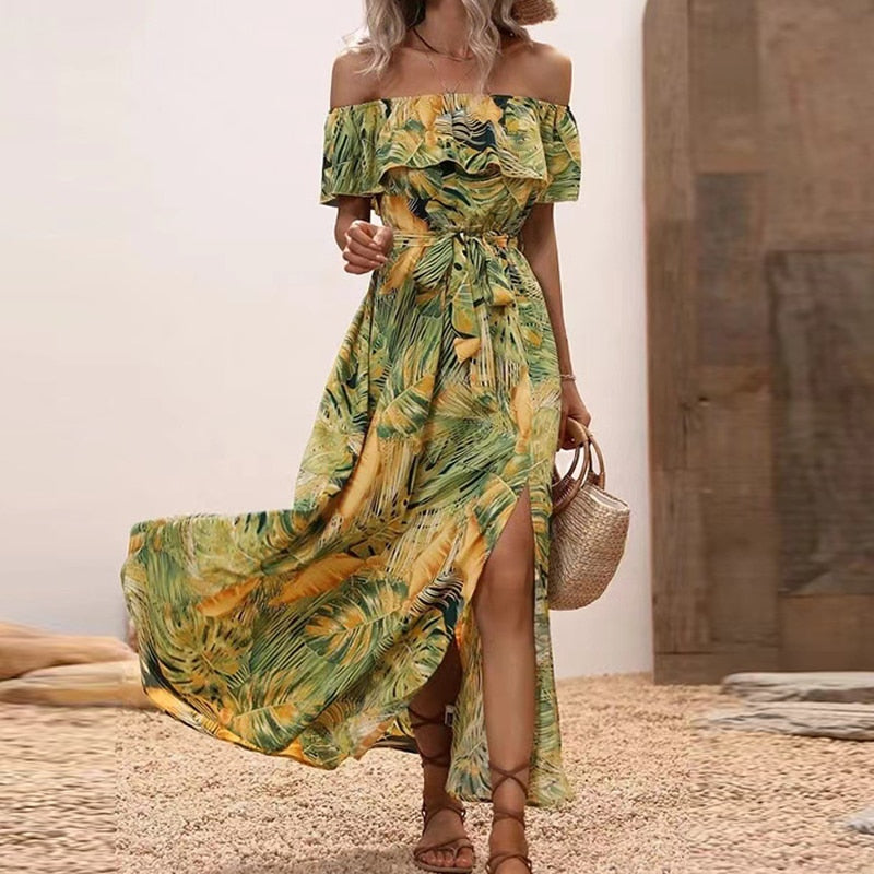 Stylish Off-Shoulder Midi Dress