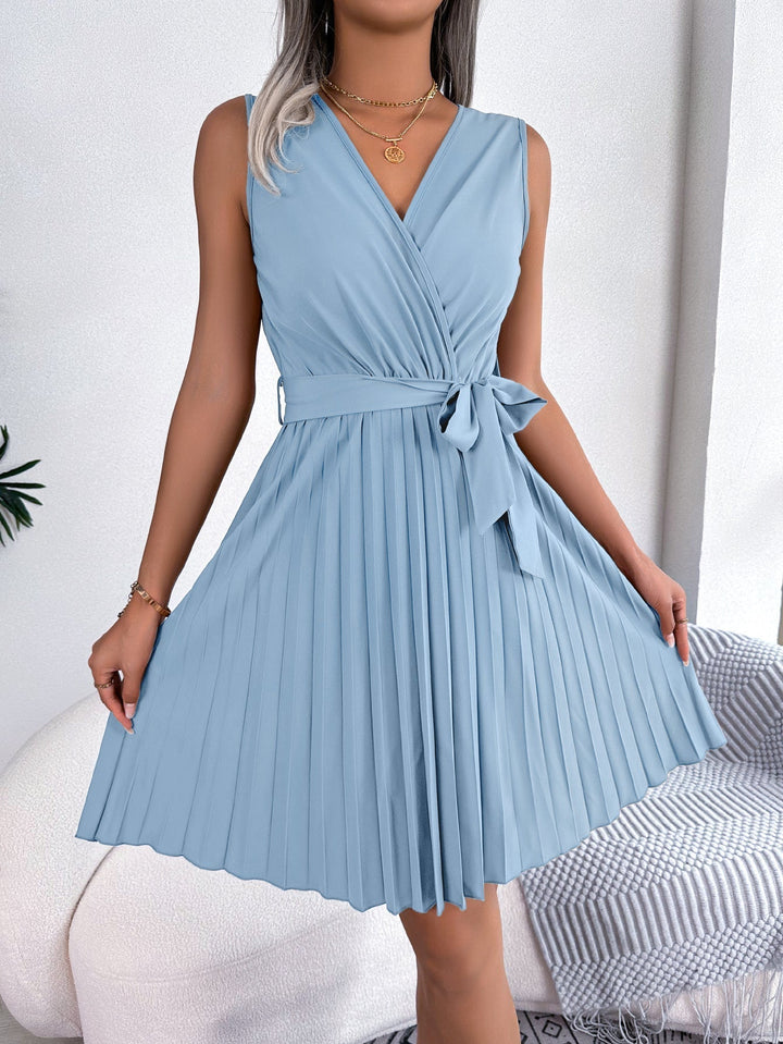 Charming Pleated Mini Dress by Ashby