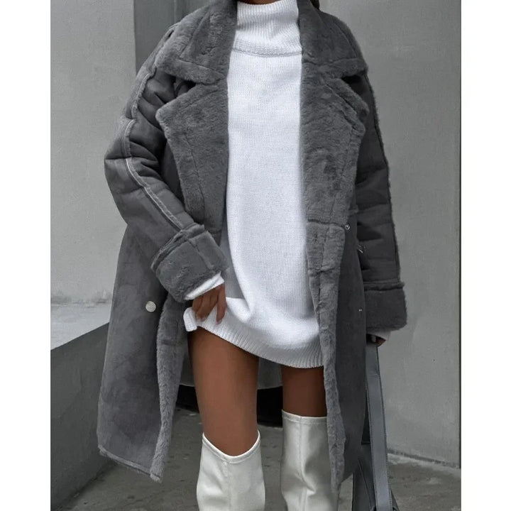 Luxe Fur Overcoat for Timeless Elegance