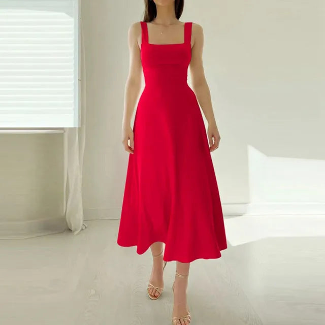 Chic Square Neckline Dress for Effortless Elegance