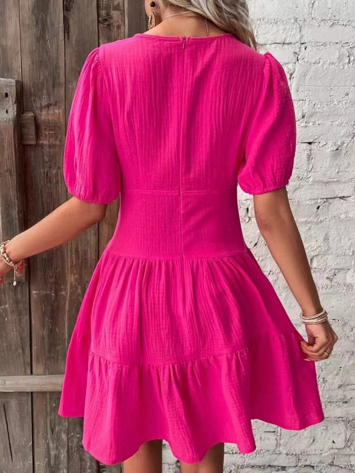 Charming Mini Dress with Delightful Ruffles