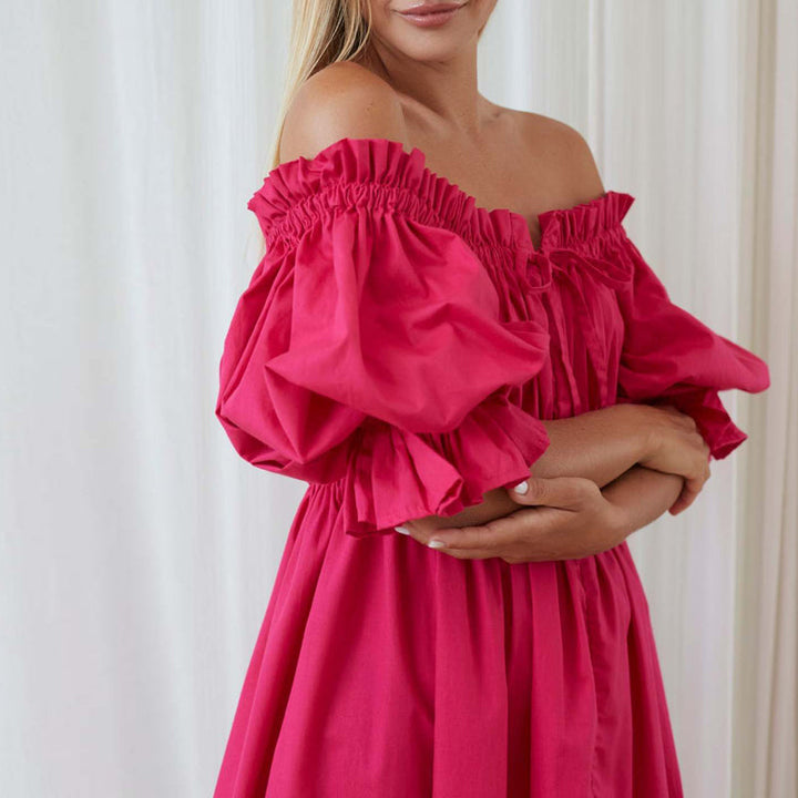 Chic Off-Shoulder Mini Dress for Effortless Elegance
