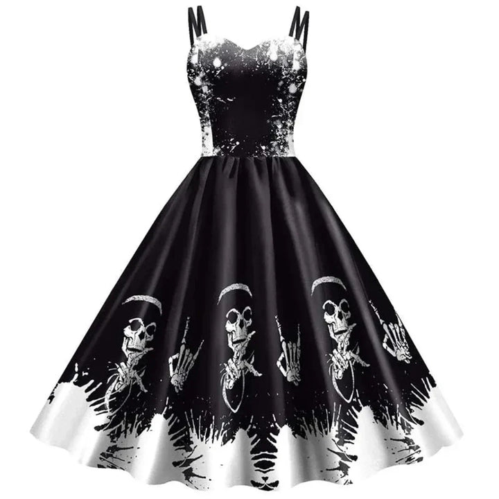 Chic Gothic Floral Dress