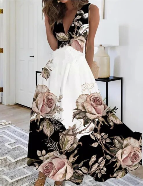 Elegant Sleeveless Midi Dress