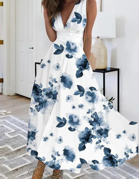 Elegant Sleeveless Midi Dress